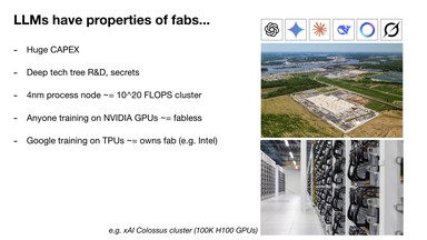 LLMs have properties of semiconducter fabs