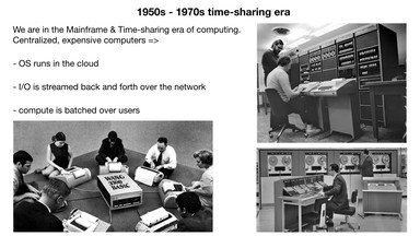 1950s-1970s : Time Sharing Era