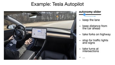 Lessons from Tesla Autopilot & autonomy sliders