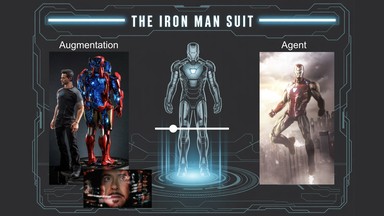 The Iron Man analogy: Augmentation vs. agents